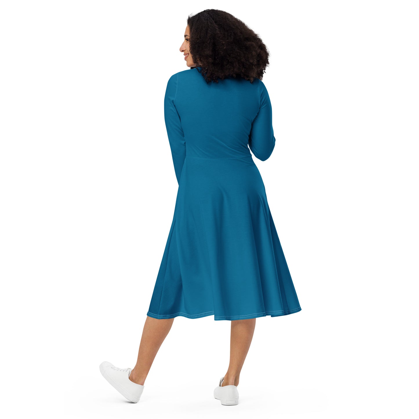 Teal midi dress