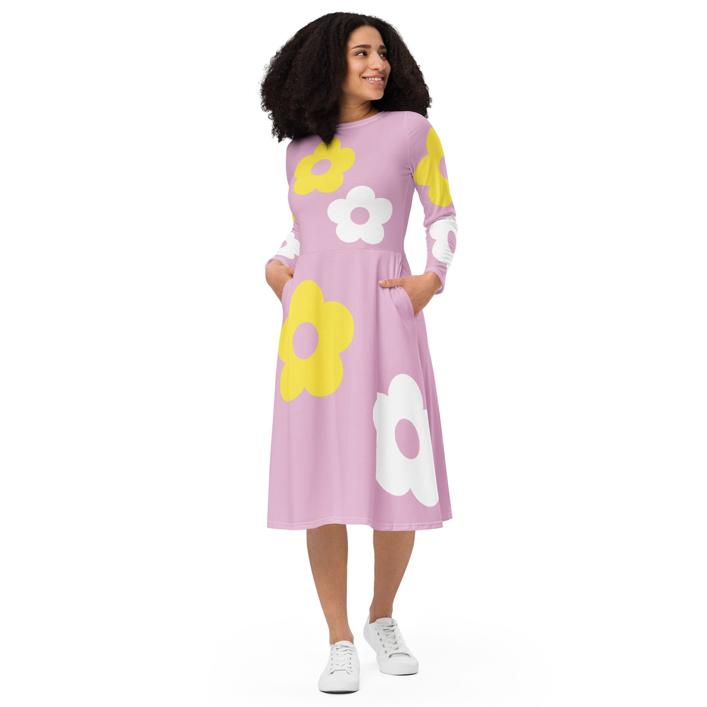 That's so Mod Lavender midi dress