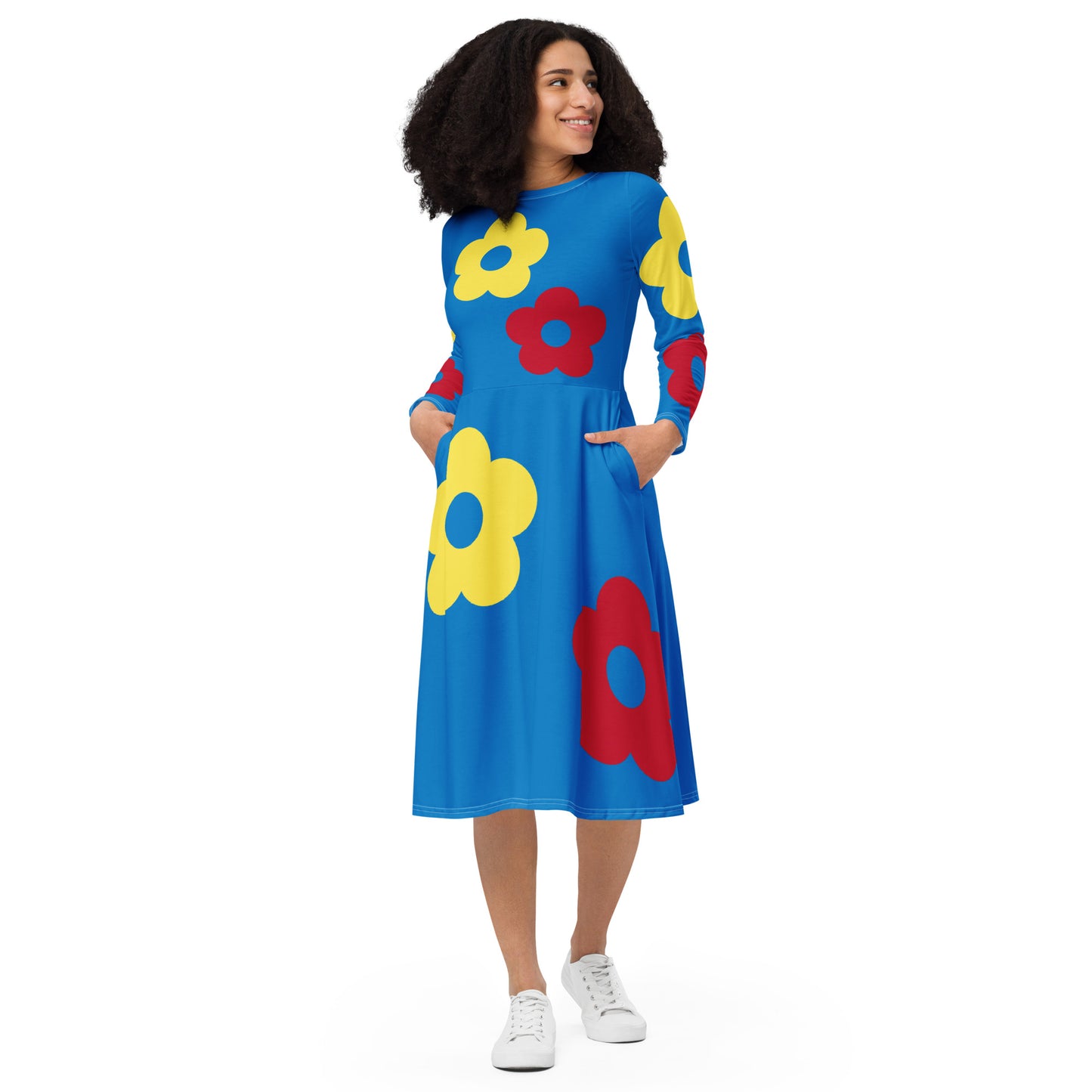 That's so Mod Royal Blue midi dress