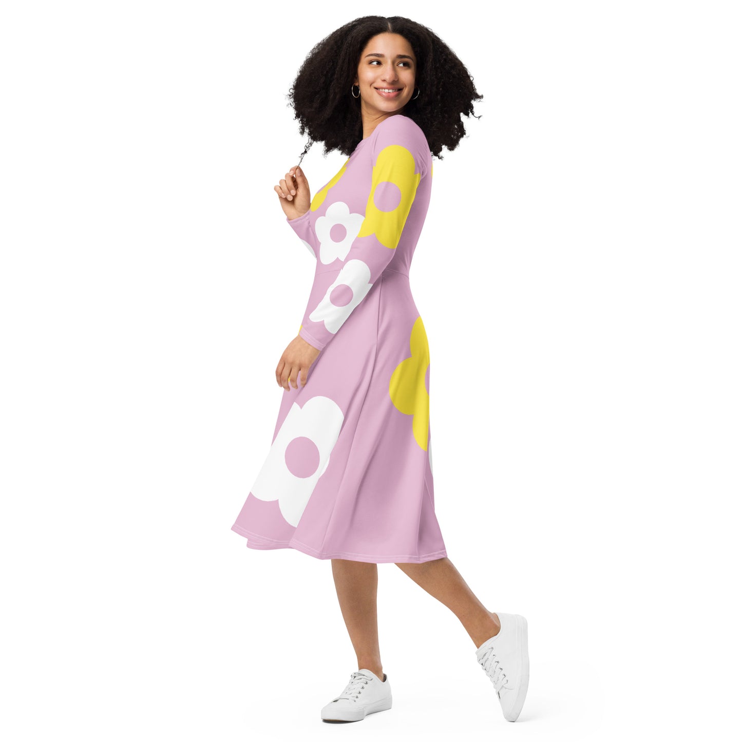 That's so Mod Lavender midi dress