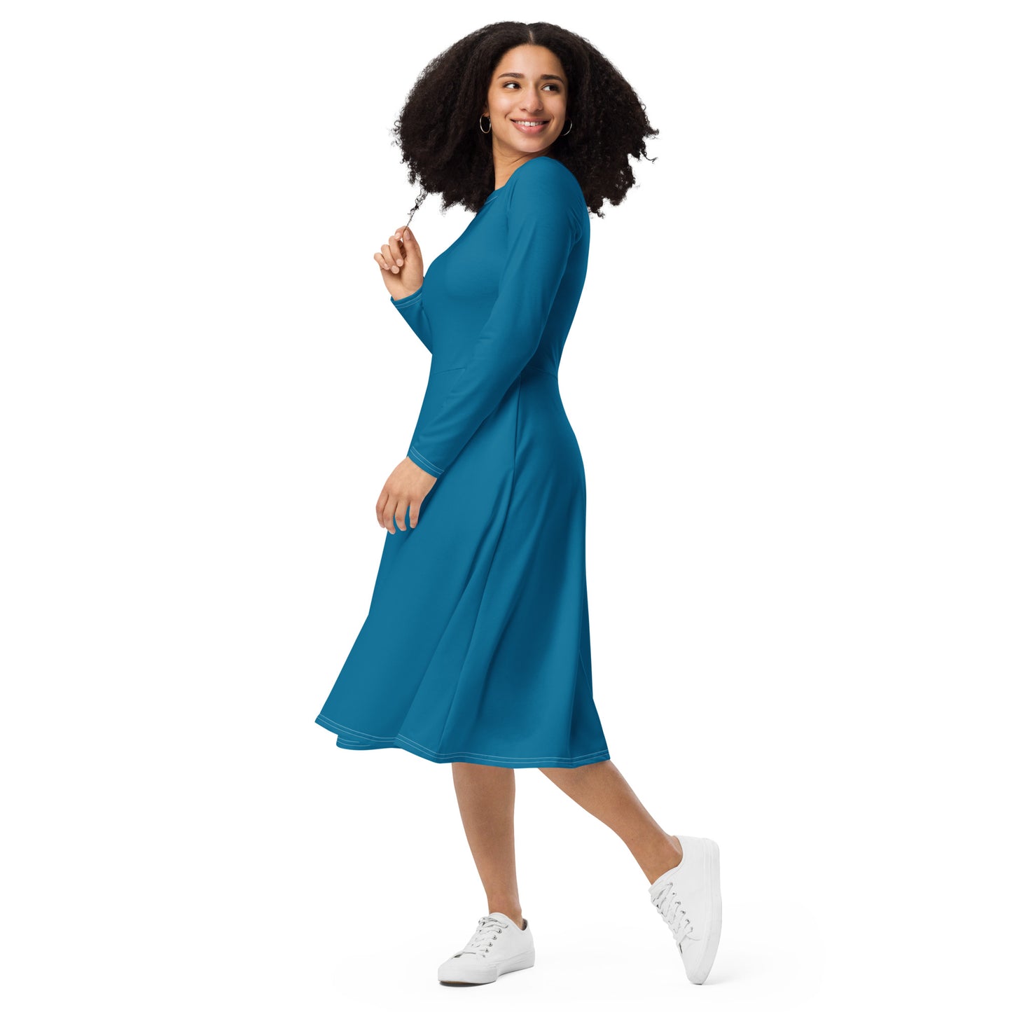 Teal midi dress