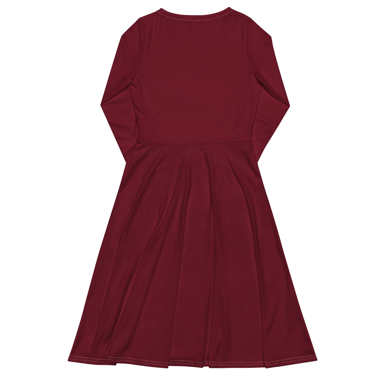 Maroon midi dress