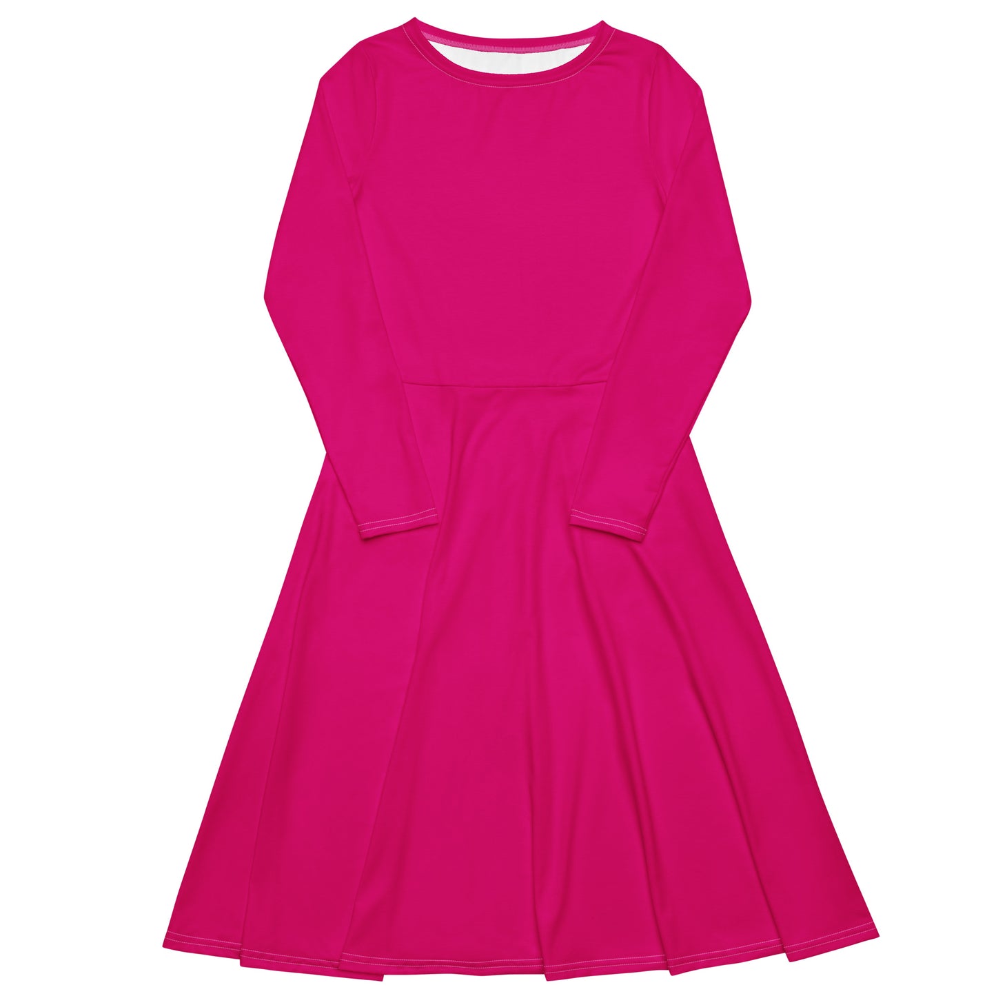 Magenta midi dress