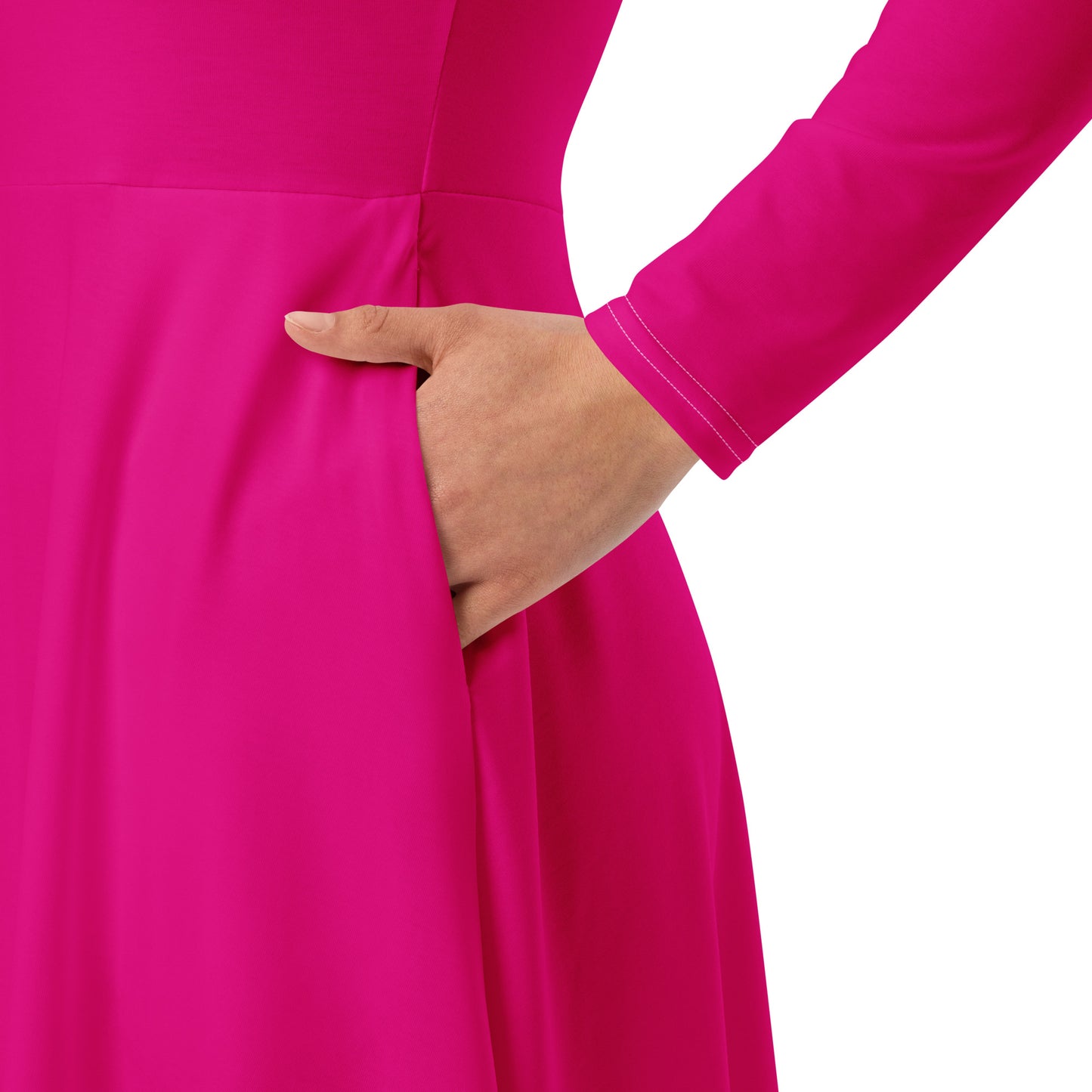 Magenta midi dress
