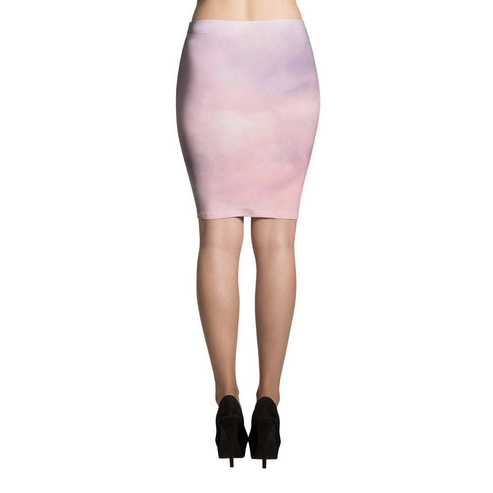 Dreamy Clouds Pencil Skirt